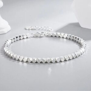 The Abstract Sparkle Chain Link Bracelet in 925 silver